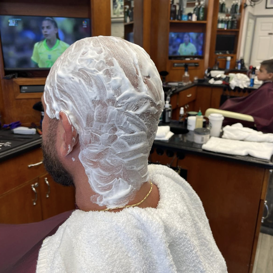 Hot Lather Head Shave