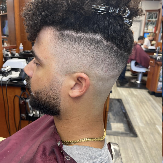 Curly Crop with Mid Fade