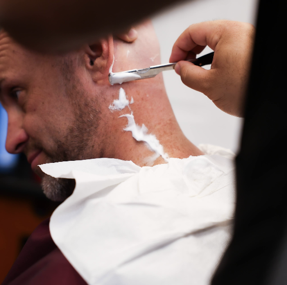Straight Razor Neck Detail