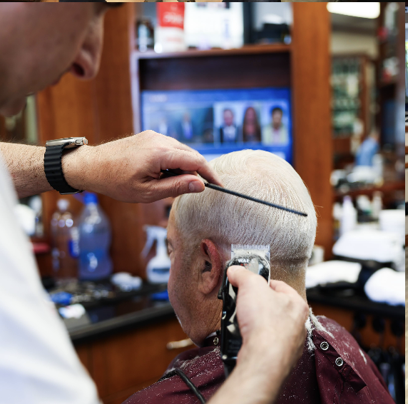 Precision haircut in progress