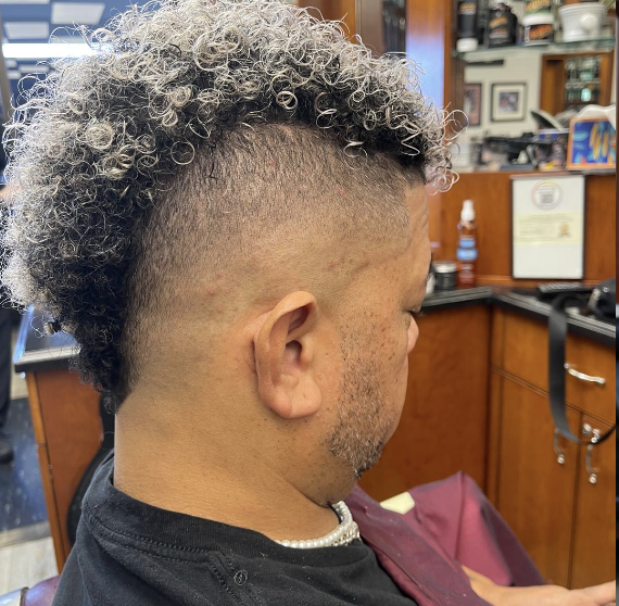 Curly Top with Skin Fade
