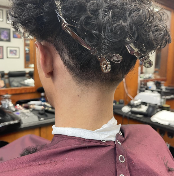 Curly Hair Taper from the Back
