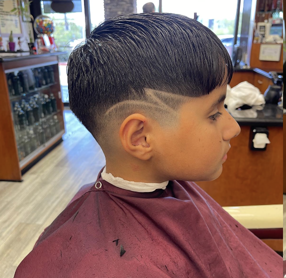 Kids Bowl Cut with Hair Design