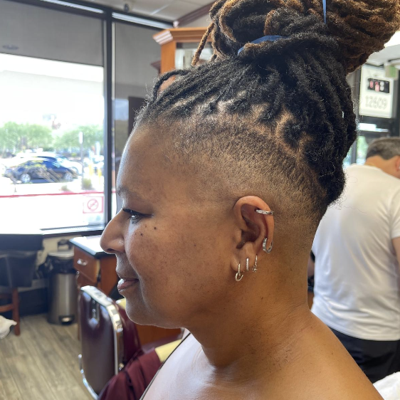 Loc Updo with Undercut