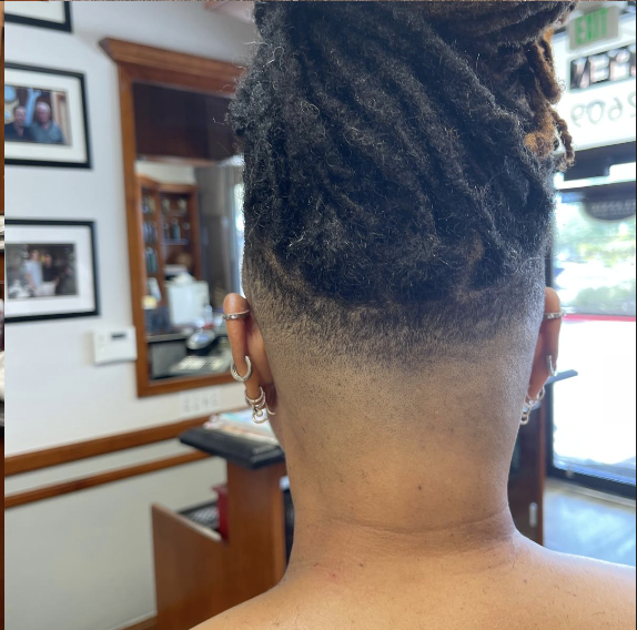 Loc Bun with High Undercut