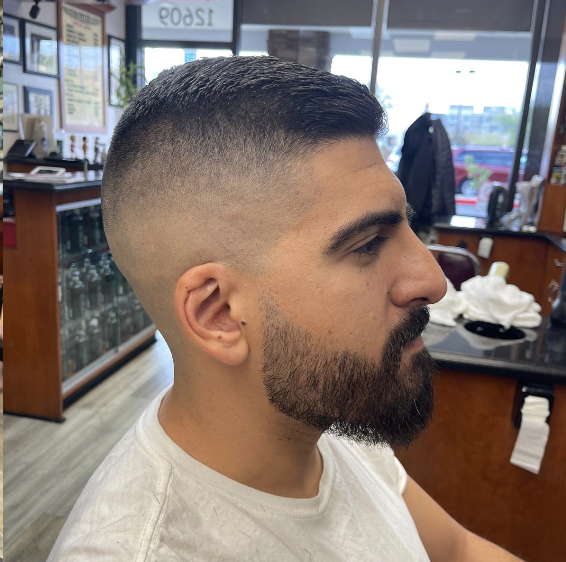 High Skin Fade with Beard