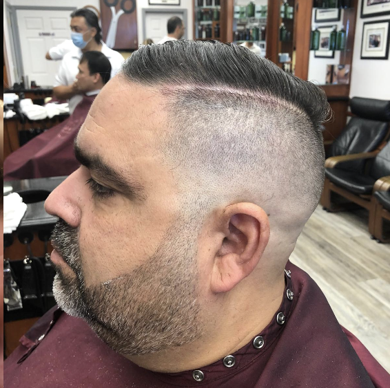 Slick Back with Skin Fade